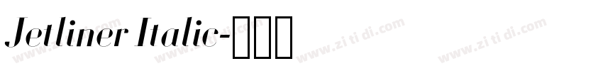 Jetliner Italic字体转换